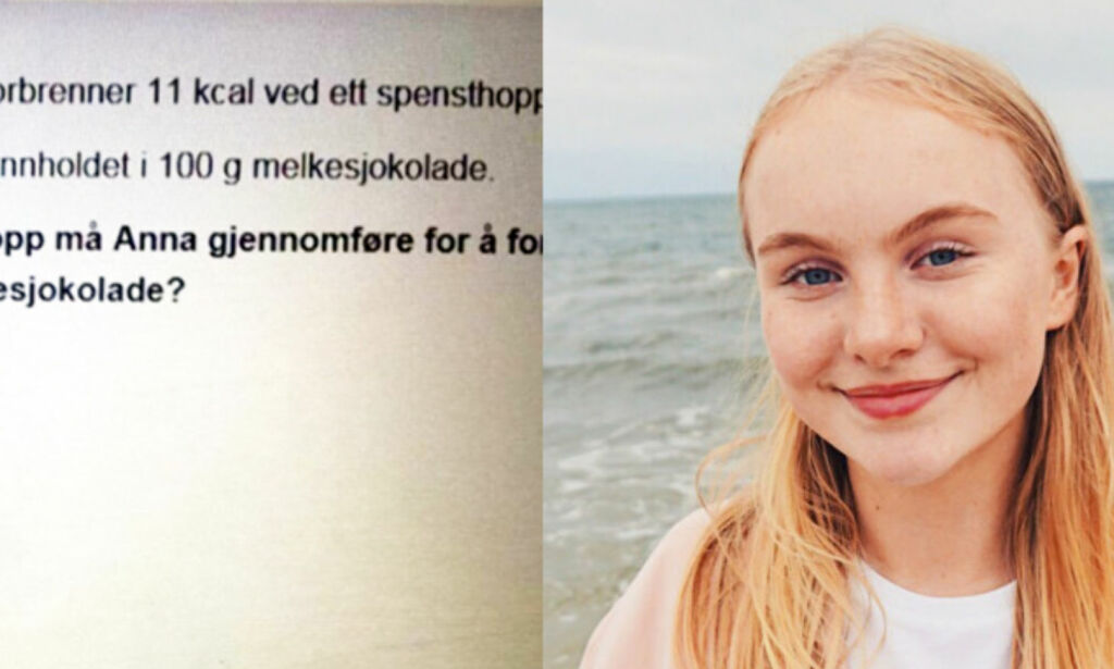 Fikk sjokk av datteras matteoppgave: - Flere jeg har vist den til trodde ikke at det kunne være sant