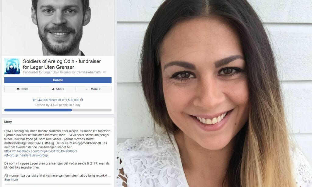 Som svar på Listhaug-blomstene har Camilla samlet inn 4 000 000 kroner: - Det er så godt å se så mye kjærlighet