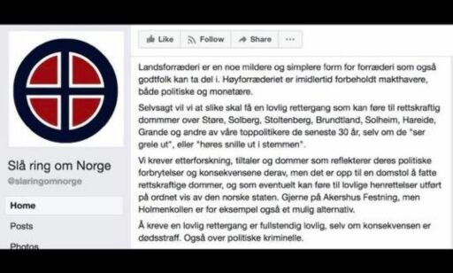 «Slå ring om Norge» ble tatt ned