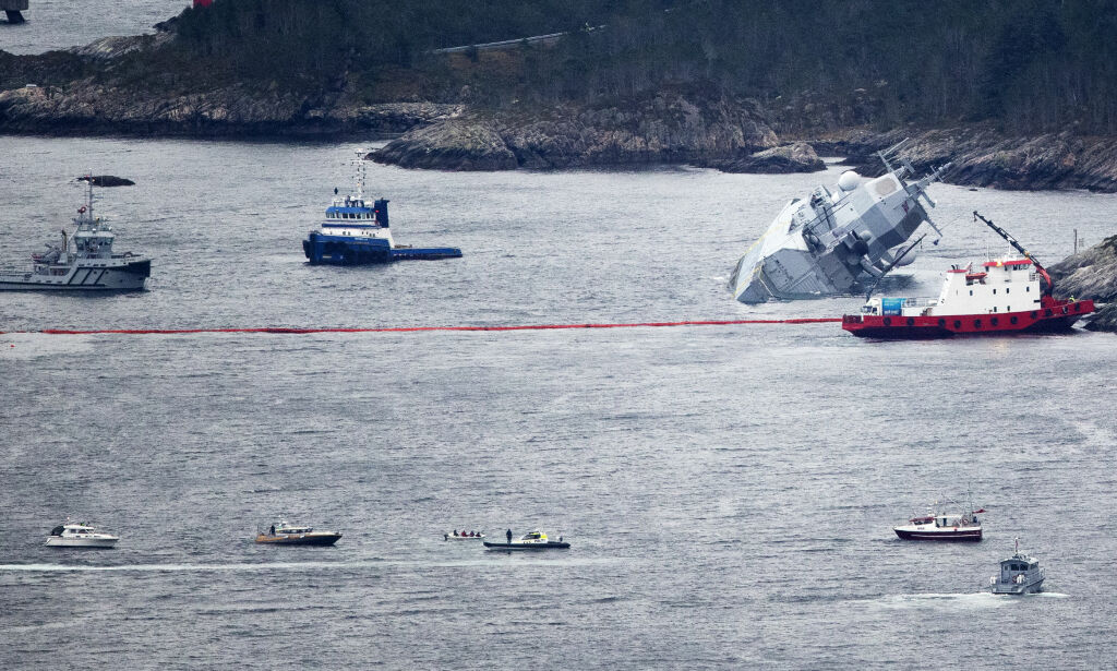 Siste: Starter bergingen av KNM Helge Ingstad