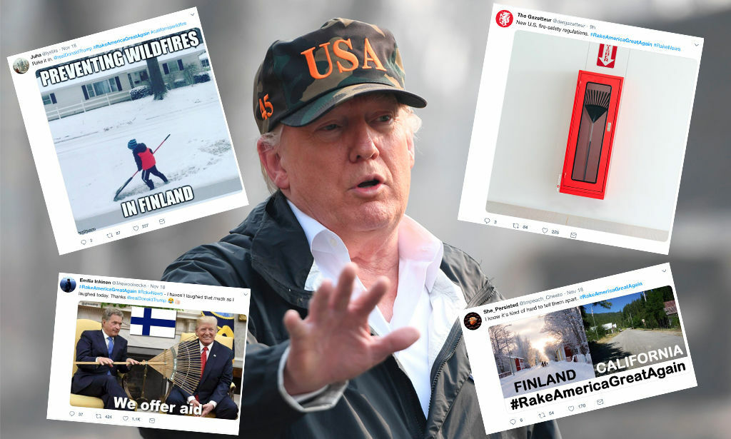 Slik latterliggjør finnene Trumps rake-kommentar
