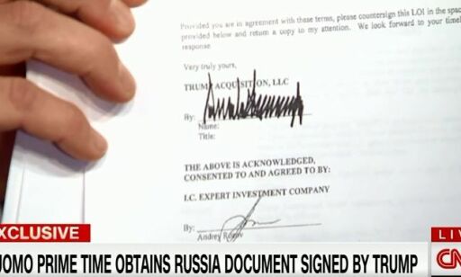 Signaturen som avslører løgn om russisk «Trump Tower»